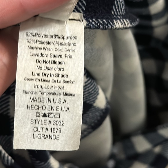 Navy & white gingham ruffle midi skirt size XS - Picture 5 of 5